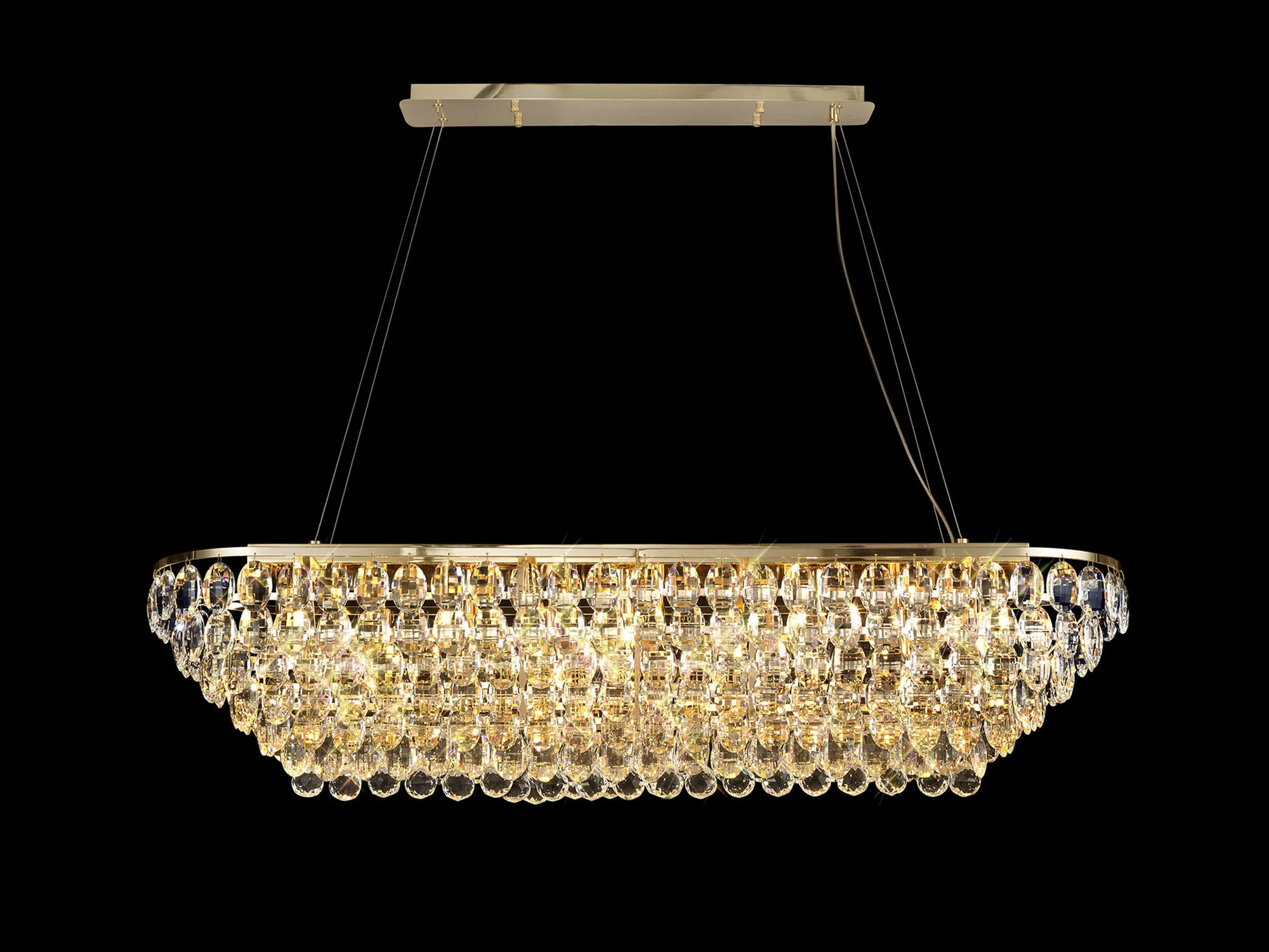 IL32823  Coniston Linear Pendant 14 Light (26.3kg) French Gold